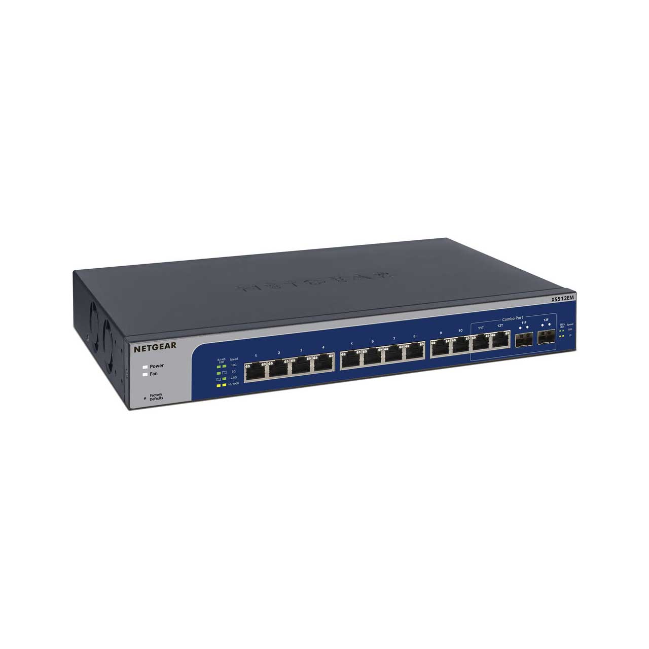 Netgear XS512EM-100NAS 12-Port 10-Gigabit/Multi-Gigabit Ethernet Smart Managed Plus Switch NET-XS512EM-100NAS