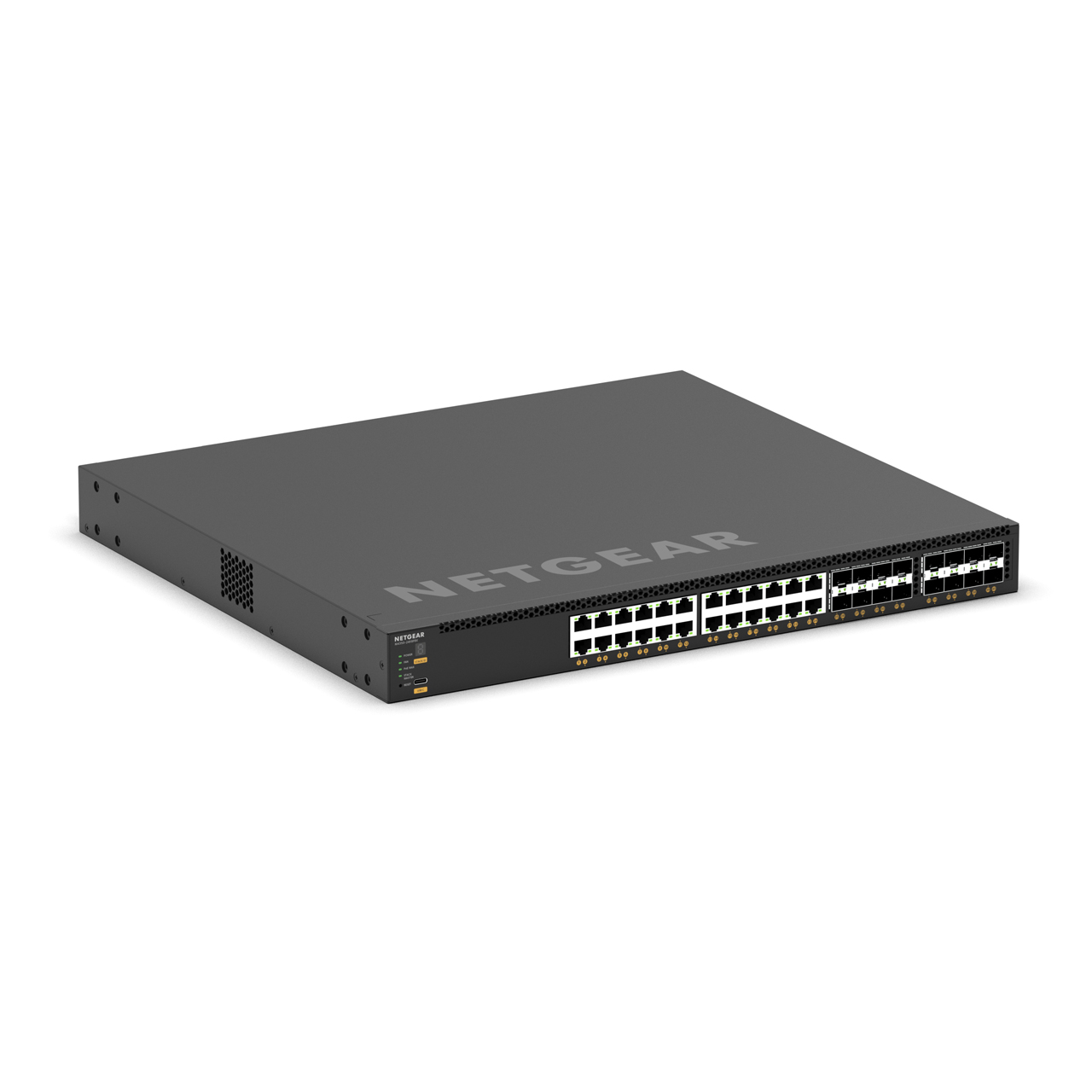 Netgear AV Line M4350-24X8F8V-TAA 24x 10G/Multi-Gig PoE++ 8x SFP+ and 8x SFP28 25G Fully Managed Switch - TAA Compliant