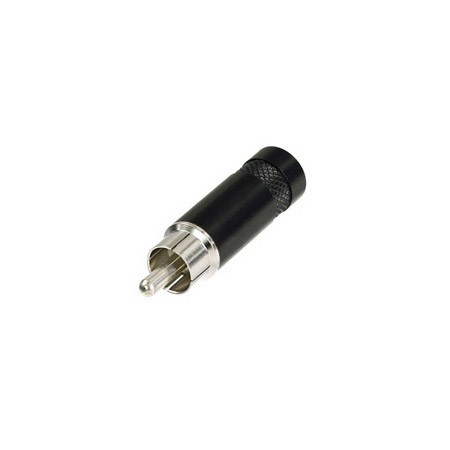 Rean NYS352B Phono Plug with Black Handle/Nickel contacts NYS352B