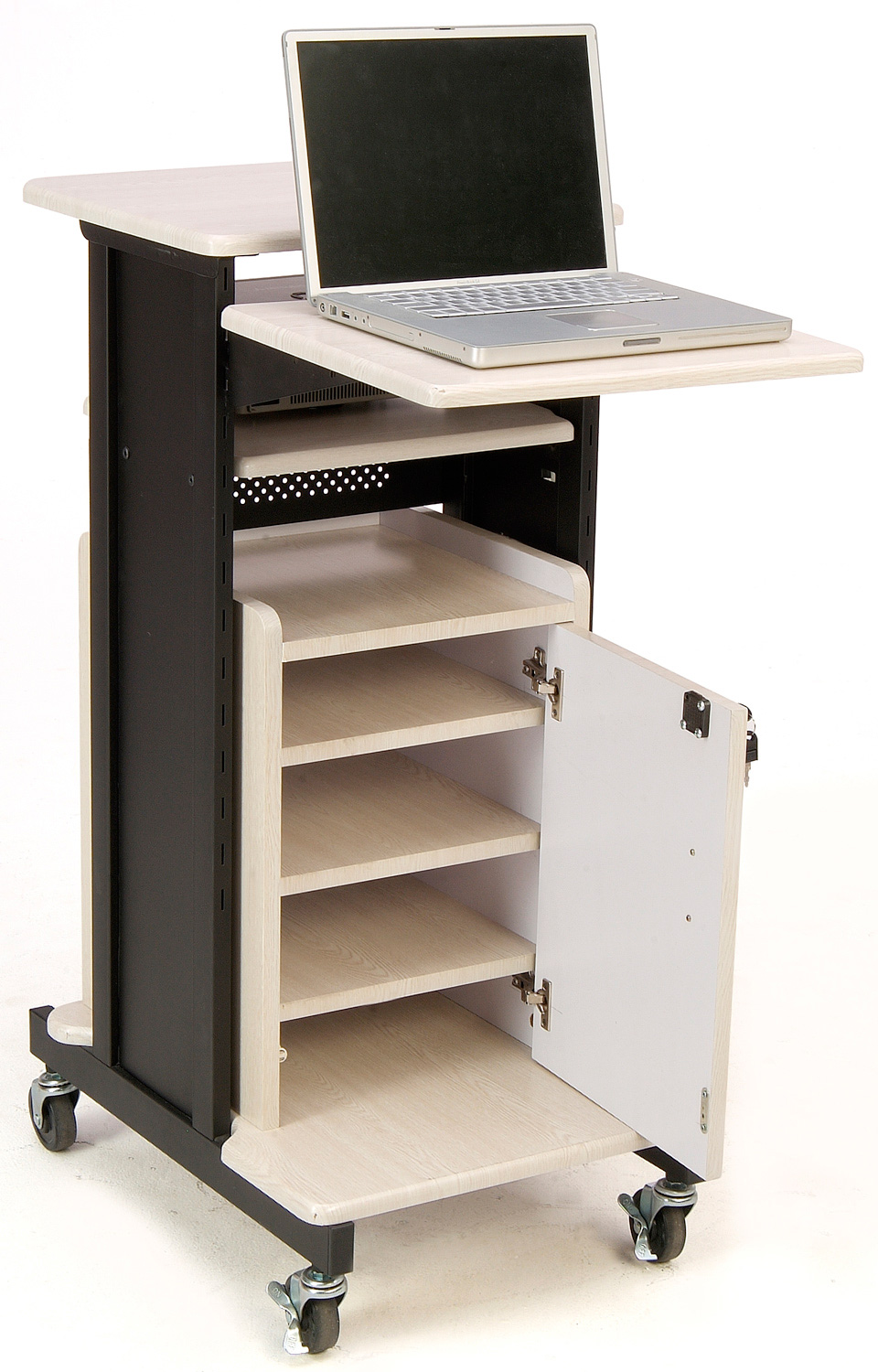 Oklahoma Sound PRC250 Deluxe Presentation Cart with laptop shelf  PRC250