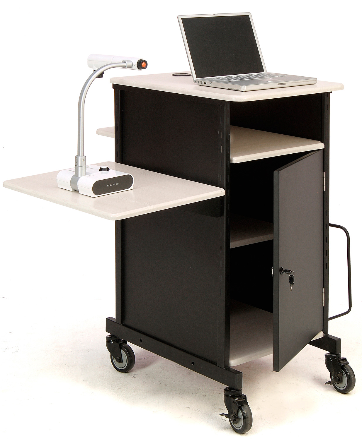 Oklahoma Sound PRC450 Jumbo Presentation Cart Plus with laptop shelf  PRC450