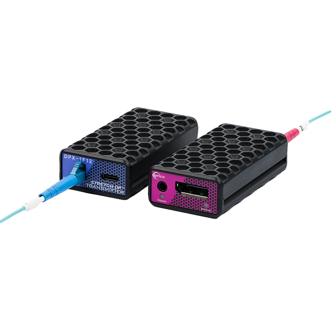 Opticis DPX-1F12-TR 4K DisplayPort 1.2 Optical Extender with Transmitter and Receiver - Extends 984ft over One LC MM OM3
