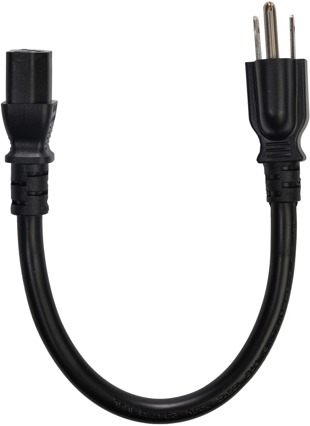 Panamax 15-IEC1 14/3 SJT Black NEMA 5-15P to IEC-60320-C13 Power Cable - 1 Foot  PMAX-15-IEC1