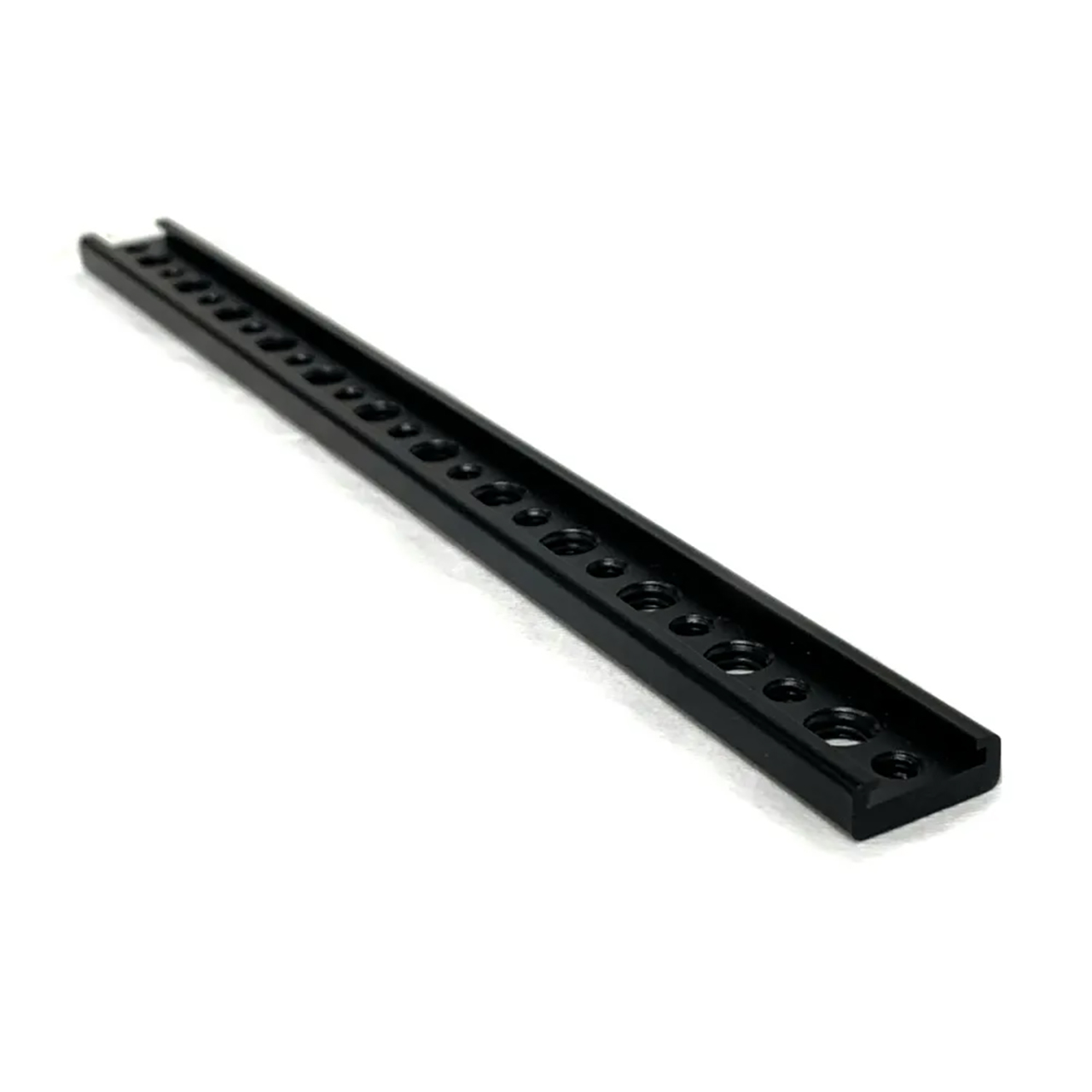 PTZCam PTZC-CS-RAIL Metal 1 Foot Cold Shoe Rail with 1/4in-20 and 3/8in-16 Mounting Holes - Black