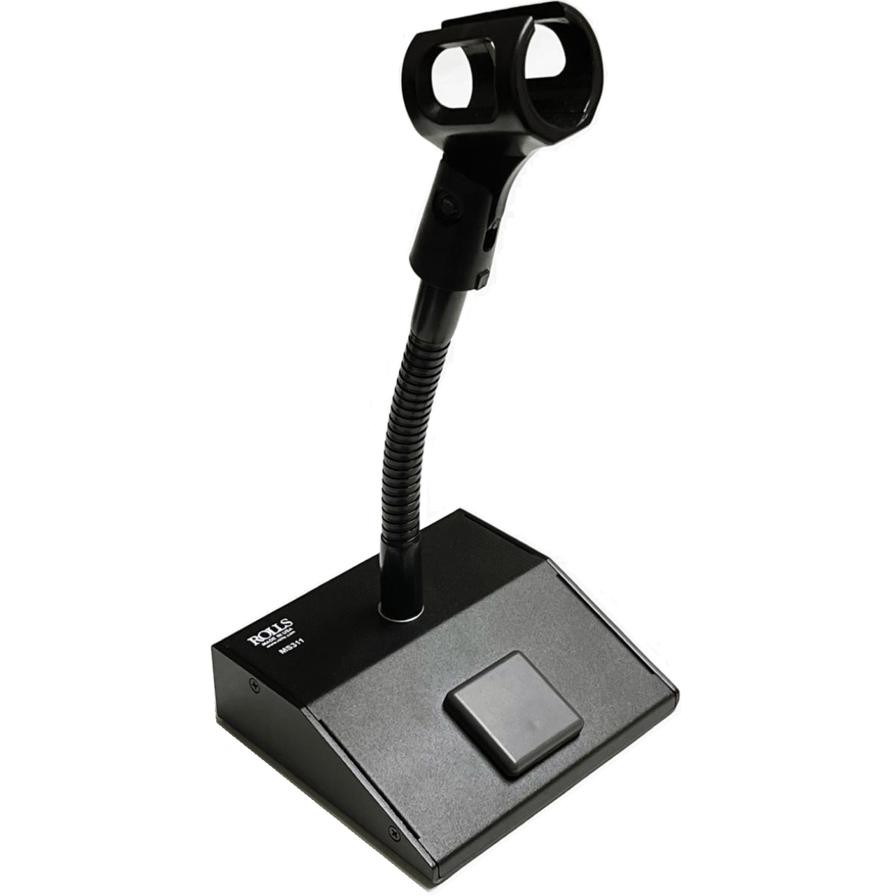 Rolls MS311 Desktop Mic Stand with Push-To-Talk or Push-To-Mute - XLR In & Out