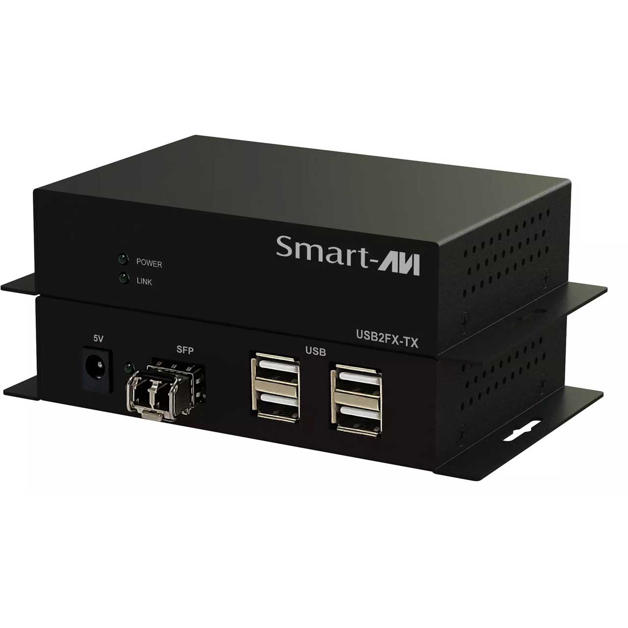 Smart-AVI USB2FX-S USB 2.0 Over Fiber Extender Set with Duplex LC Multimode SFP & Power Supplies - up to 6.2 miles USB2FX-S