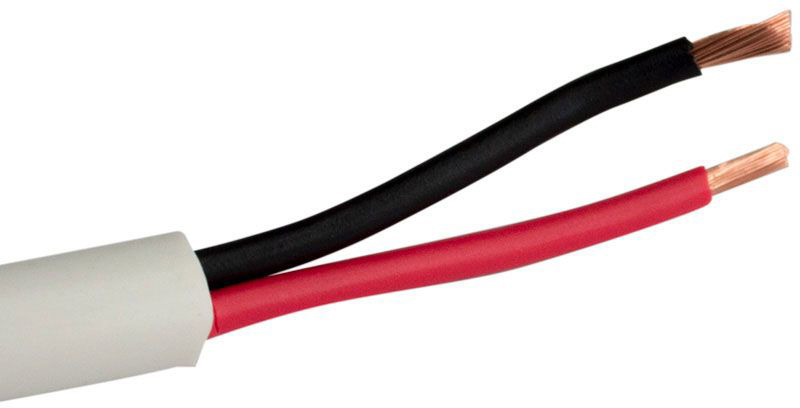 Structured Cable 14/2OFC Direct Burial 2-Conductor 14 AWG Stranded Copper Indoor/Outdoor Speaker Cable - 500 Feet White