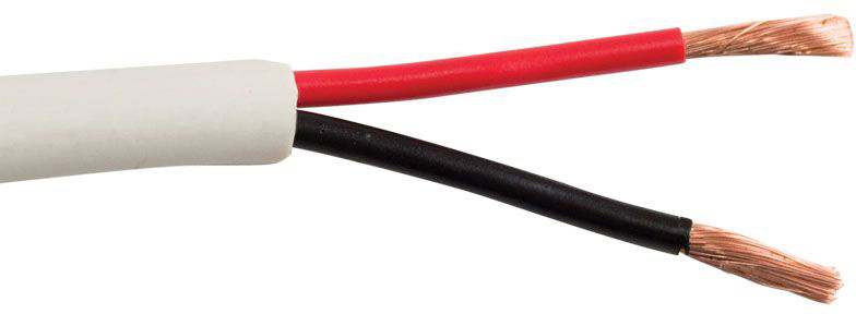 Structured Cable 16/2OFC Direct Burial 2-Conductor 16 AWG Stranded Copper Indoor/Outdoor Speaker Cable - 500 Feet White