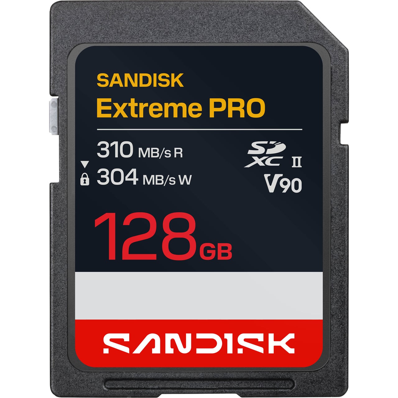 SanDisk SDSDXDE-128G-GN4IN 128GB Extreme Pro SDHC and SDXC UHS-II V90 Memory Card - 310MBs Read and 305MBs Write Speeds