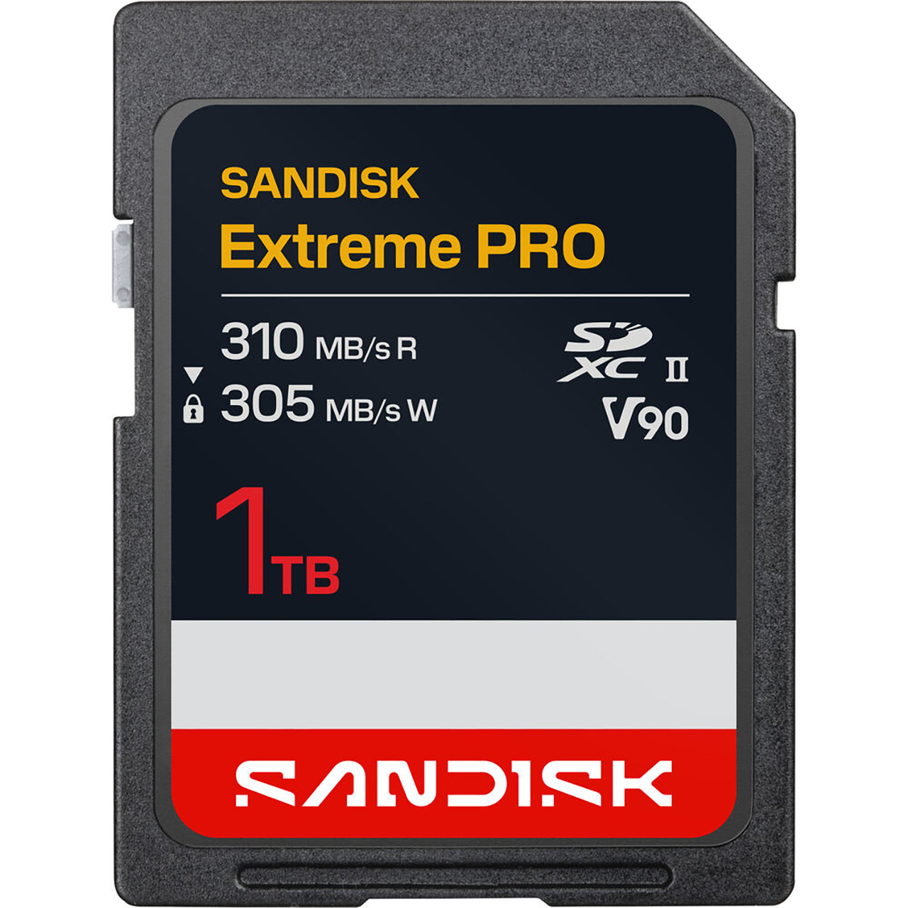 SanDisk SDSDXDE-1T00-GN4IN 1TB Extreme Pro SDHC and SDXC UHS-II V90 Memory Card - 310MBs Read and 305MBs Write Speeds