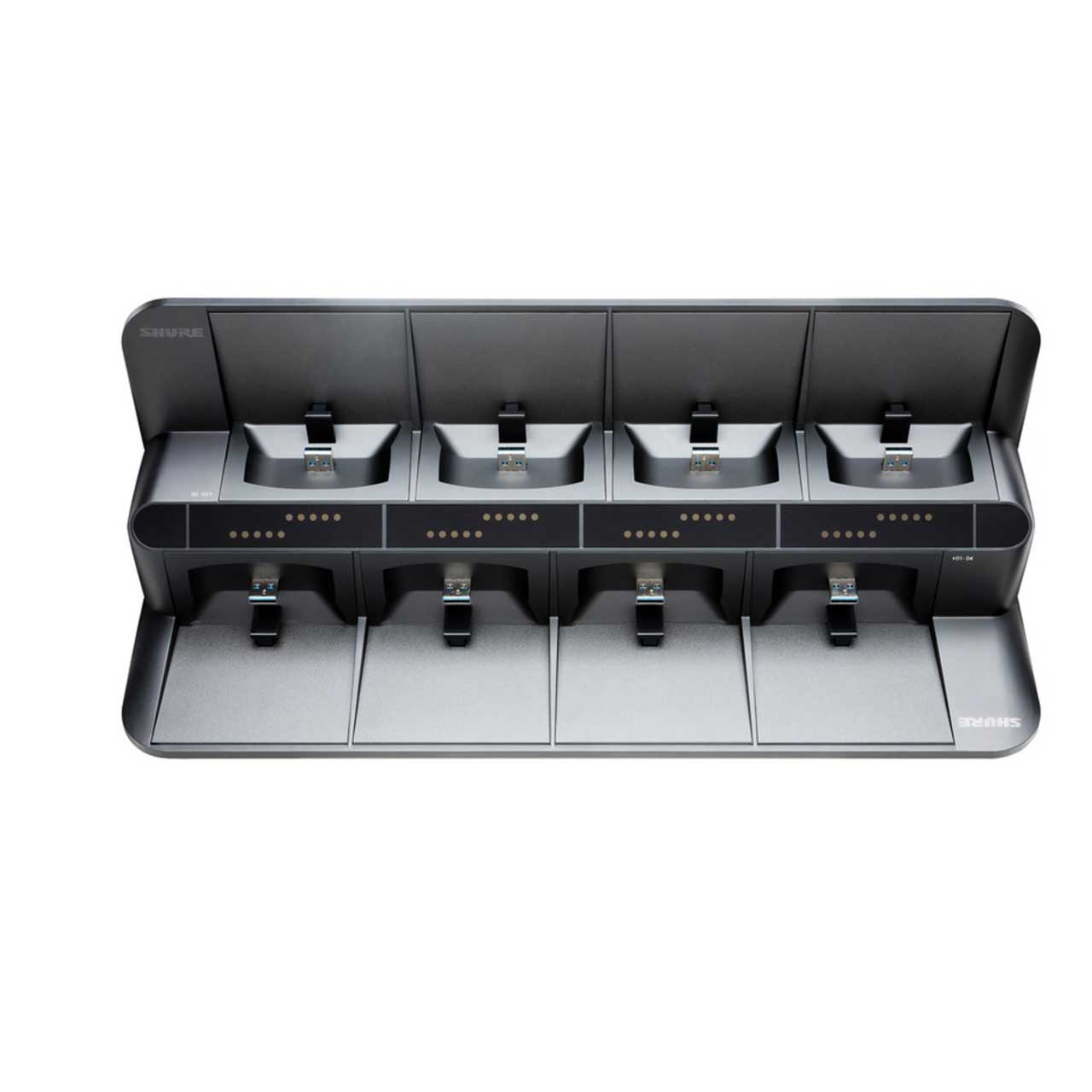 Shure SBC850 8-bay Networked Docking Station Charges 8 ULXD6 or ULXD8 Tx - Power Supply Included