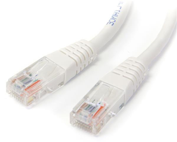 Startech M45PATCH1WH Molded Cat 5e Patch Cable - White - 1 Foot ST-M45PATCH1WE