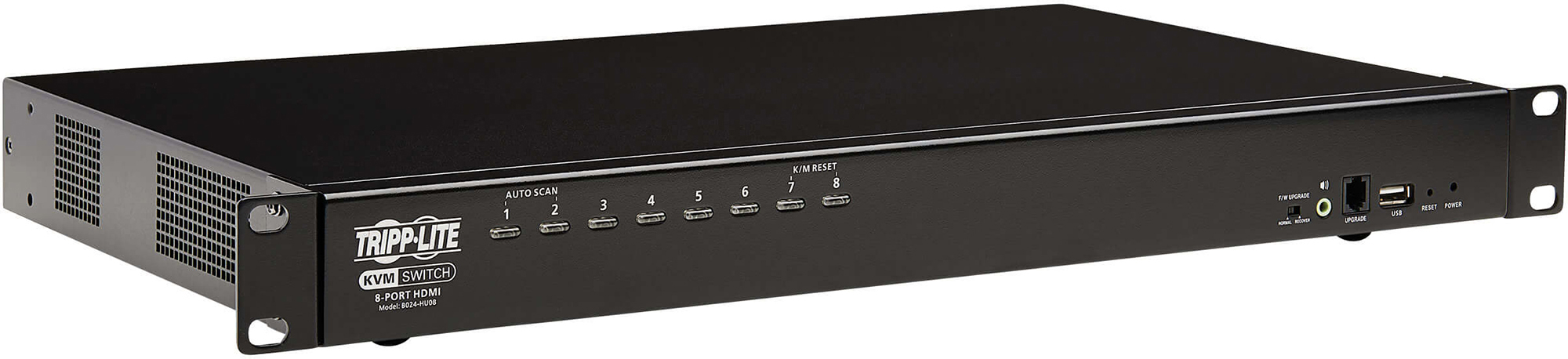 Tripp Lite B024-HU08 8-Port HDMI/USB Rackmount KVM Switch - Audio/Video and Peripheral Sharing - 1RU