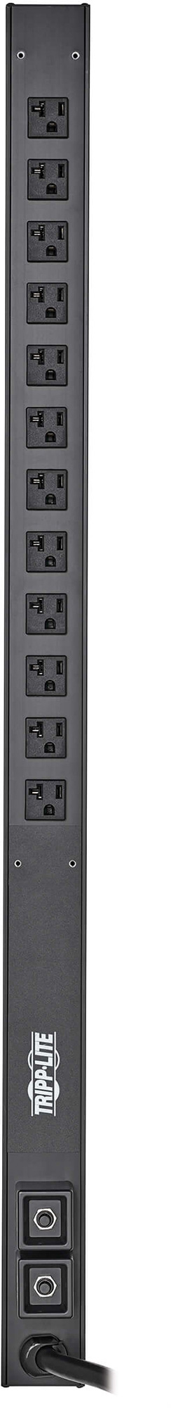 Tripp Lite PDUV30-36 PDU Basic 12 NEMA 5-15/20R L5-30P 2.9kW 120V - 10 Foot Cord/36 Inch 0U Rack TRL-PDUV30-36