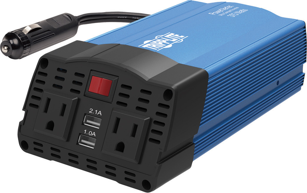 Tripp Lite PV375USB 375Watt Car Power Inverter 2 Outlets 2-Port USB Charging AC to DC TRL-PV375USB