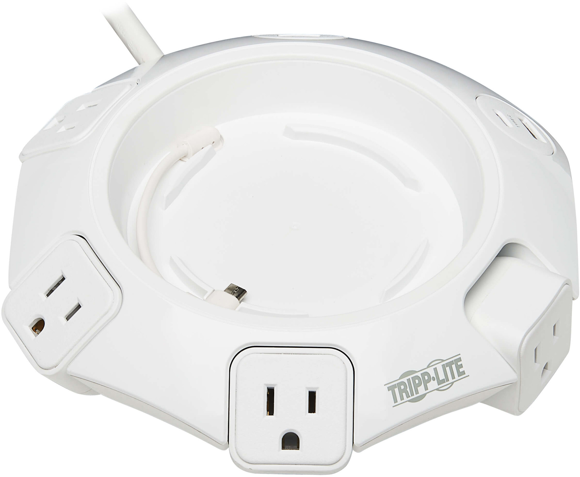 Tripp Lite TLP48USBCUFO 4 Outlet Conference Surge Protector with USB C / 3 USB-A / Micro-USB TRL-TLP48USBCUFO