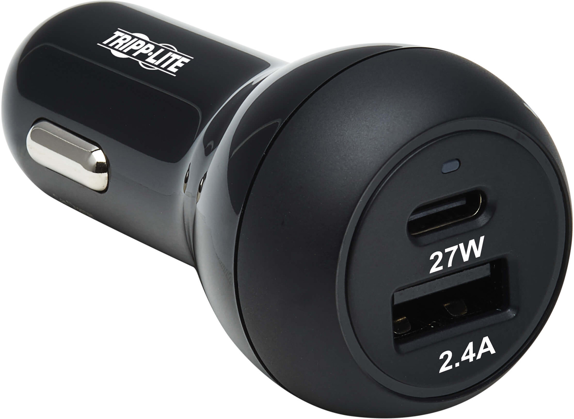 Tripp Lite U280-C02-39W-1B USB Car Charger Dual-Port 39W - USB-C 27W - USB-A 12W TRL-U280C0239W1B