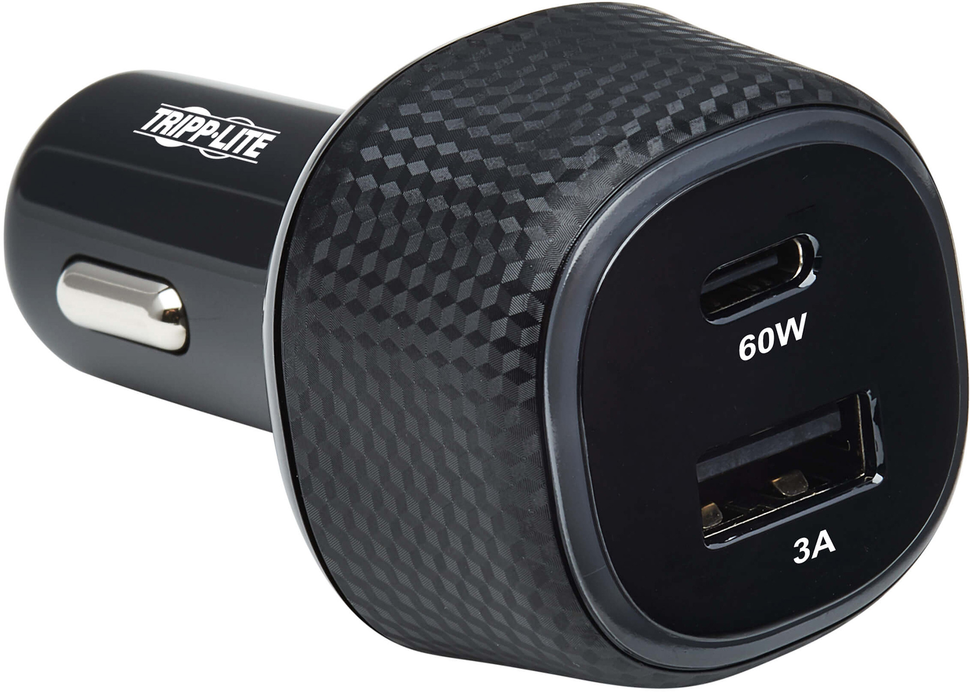 Tripp Lite U280-C02-63W-1B USB Car Charger Dual-Port 63W Max USB-C USB-A - Black TRL-U280C0263W1B