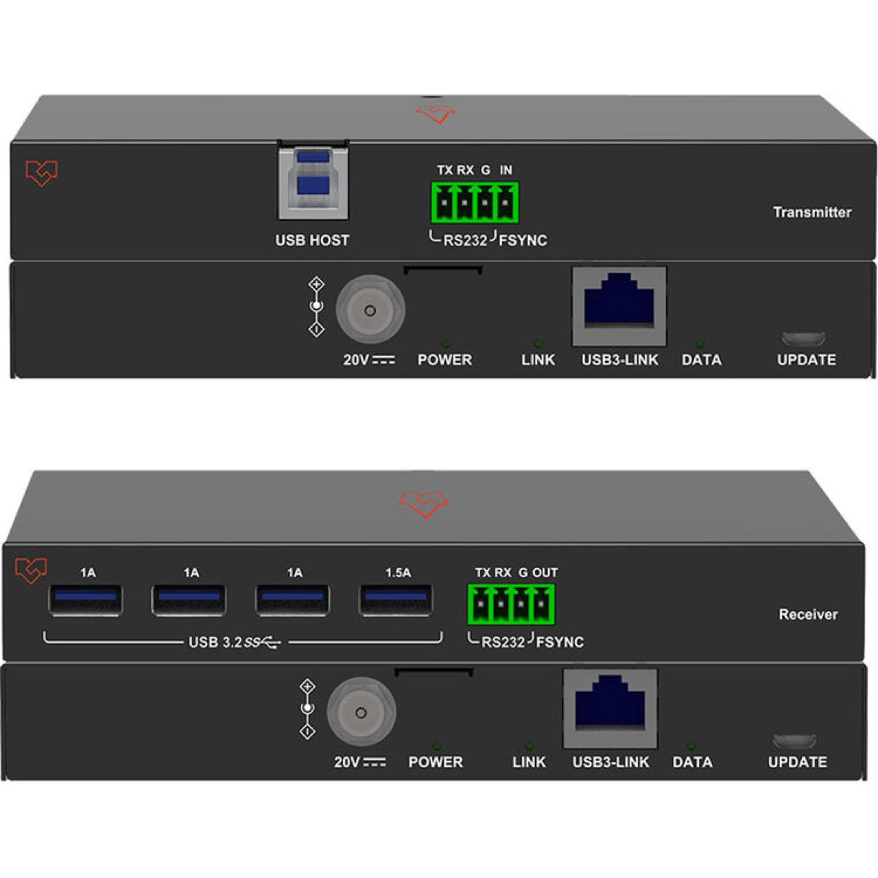 VigilLink VLEX-UB32CTBB-EXT 5Gbit/s USB 3.2 and USB 3.0 Extender - Transmission Up to 328 Feet