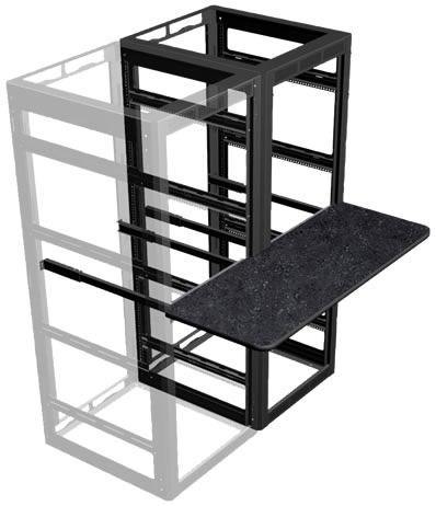 Middle Atlantic WS2-M26-24 2-Bay MRK Laminated Rackmount Writing Shelf  WS2-M26-24