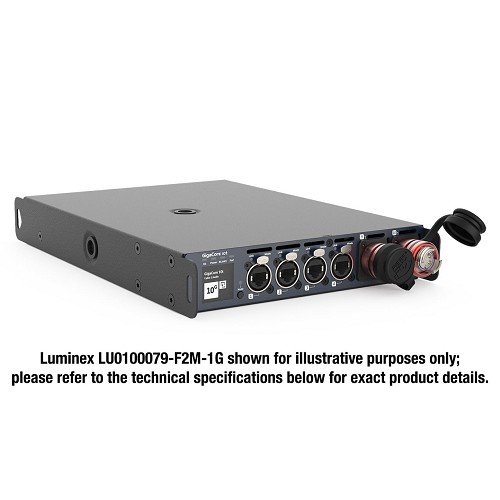 Luminex LU0100079-NQS-1G GigaCore 10t Managed Ethernet Switch with 8x EtherCON Ports and 2x Neutrik QUAD SMF 