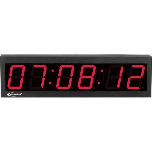 Masterclock TCDS46-RED 6-Digit Digital Time Code Clock with 4-Inch Red LED Display - BNC & Terminal Block 