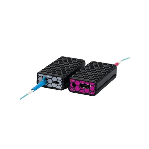 Opticis DHX-1F4K-TR 4K DisplayPort 1.2 to HDMI 2.0 Optical Extender with Tx and Rx - Extends 984ft over One LC MM OM3 