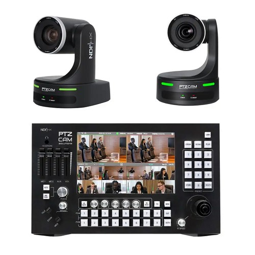 PTZCam PTZC-SWITCH-N8-2PTZ-BDL N8 PTZ Controller and Switcher Bundle w/ 2x IP Pro 20 1080p 20x Optical Zoom PTZ Cameras 