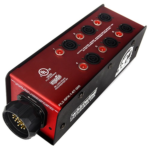 Whirlwind PL2-SPX16T-000 PL2 Power Link Stringer Power Strip with SPX19 Chassis Inlet & 6x powerCON True1 Outlets 